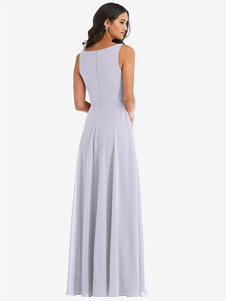 【NEW】【STYLE: 1549】ディープ Vネック シフォン マキシ ドレス【COLOR: Silver Dove】【SIZE: 00-30W】