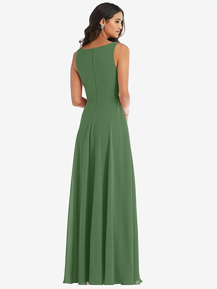 【STYLE: 1549】Deep V-Neck Chiffon Maxi Dress【COLOR: Vineyard Green】