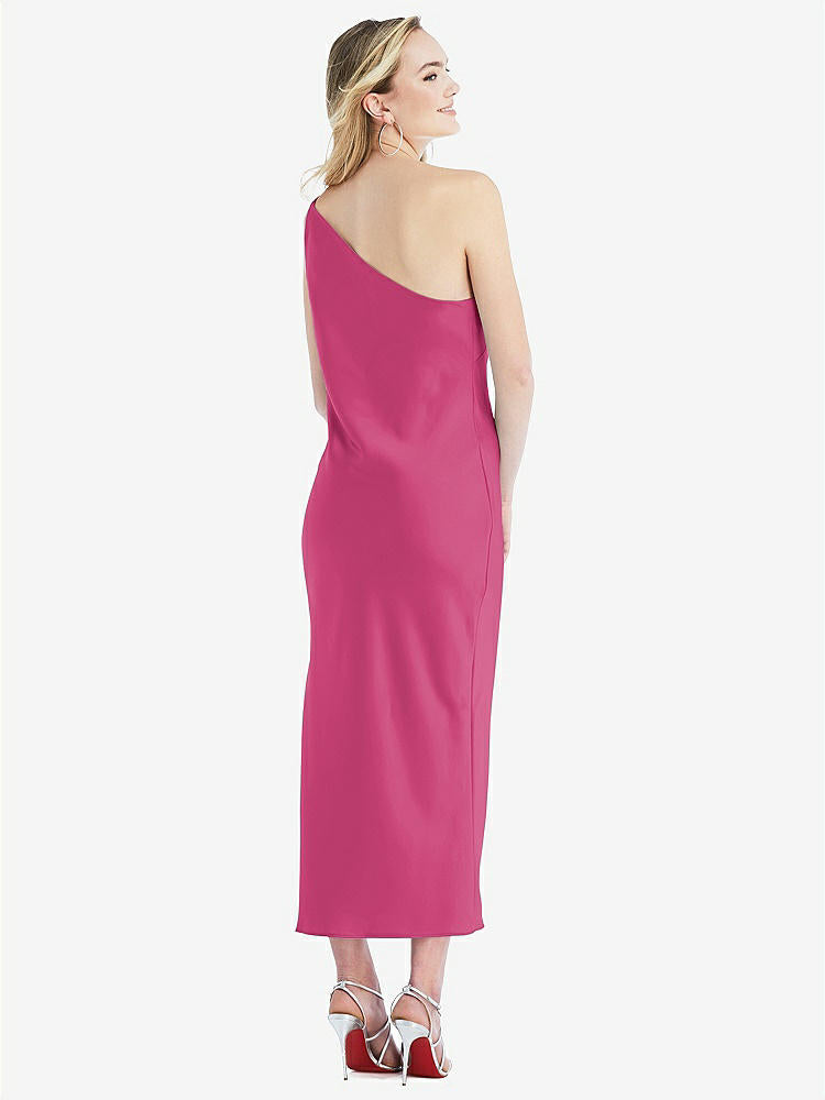 【NEW】【STYLE: 8202】ワンショルダー 非対称 MIDI スリップ ドレス【COLOR: Tea Rose】【SIZE: 00-30W】