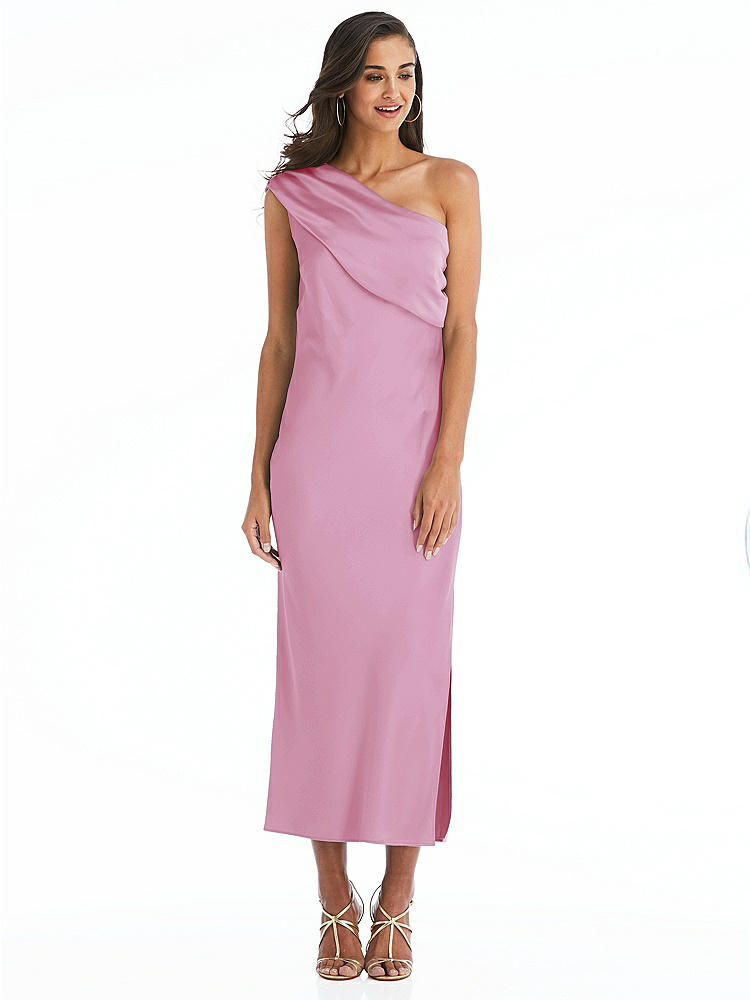 【NEW】【STYLE: 8203】ドレープ ワンショルダー コンバーチブル MIDI スリップ ドレス【COLOR: Powder Pink】【SIZE: 00-30W】
