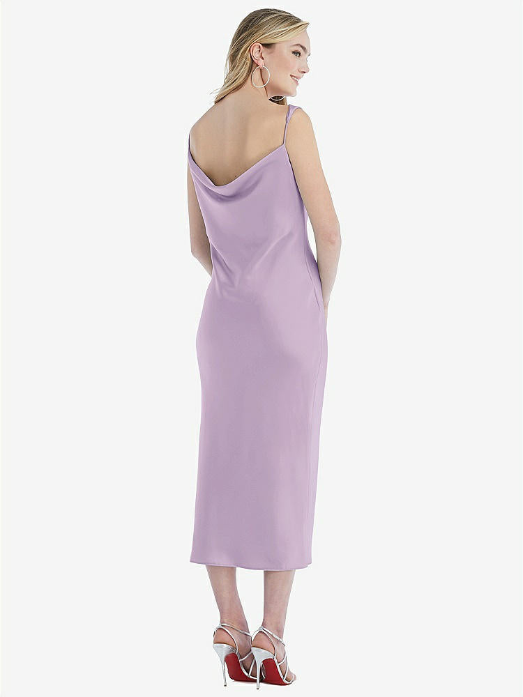 【NEW】【STYLE: 8204】非対称 ワン層 カウル MIDI スリップ ドレス【COLOR: Pale Purple】【SIZE: 00-30W】