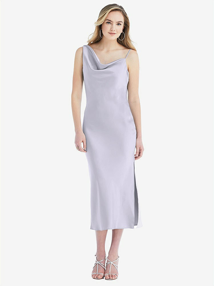 【NEW】【STYLE: 8204】非対称 ワン層 カウル MIDI スリップ ドレス【COLOR: Silver Dove】【SIZE: 00-30W】