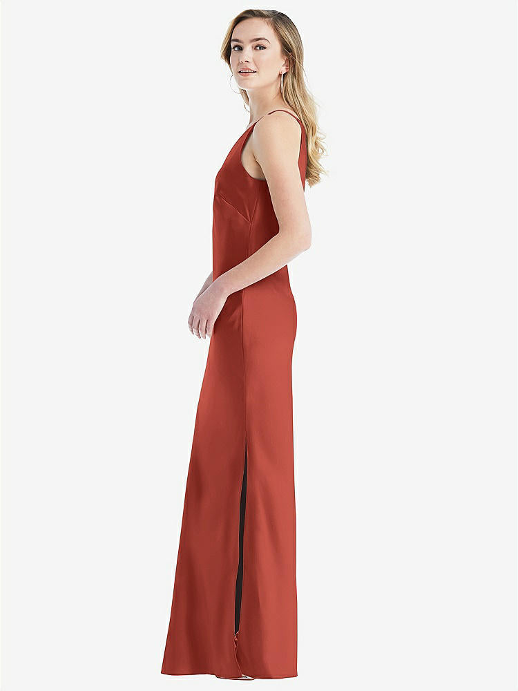 【NEW】【STYLE: 8209】ワンショルダー 非対称 マキシ スリップ ドレス【COLOR: Amber Sunset】【SIZE: 00-30W】