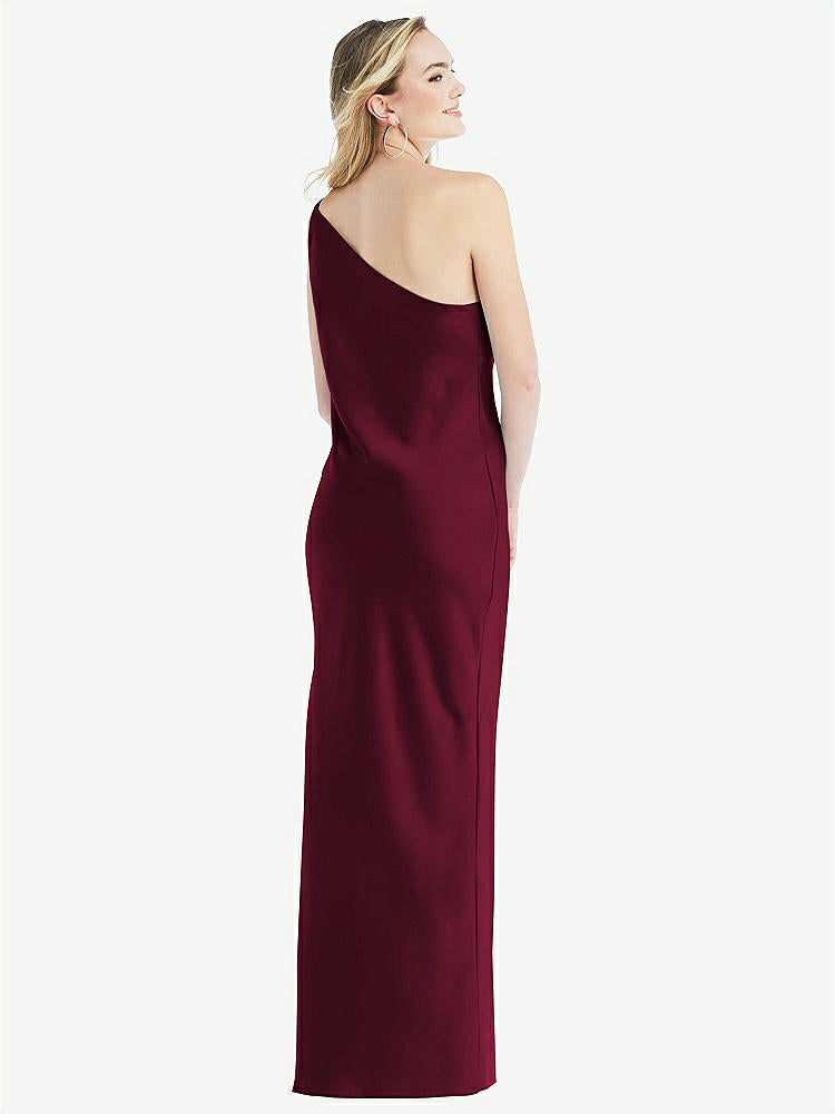 【NEW】【STYLE: 8209】ワンショルダー 非対称 マキシ スリップ ドレス【COLOR: Cabernet】【SIZE: 00-30W】