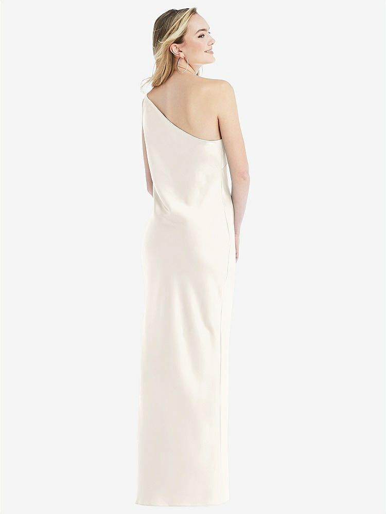 【STYLE: 8209】One-Shoulder Asymmetrical Maxi Slip Dress【COLOR: Ivory】