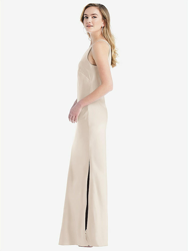 【NEW】【STYLE: 8209】ワンショルダー 非対称 マキシ スリップ ドレス【COLOR: Oat】【SIZE: 00-30W】