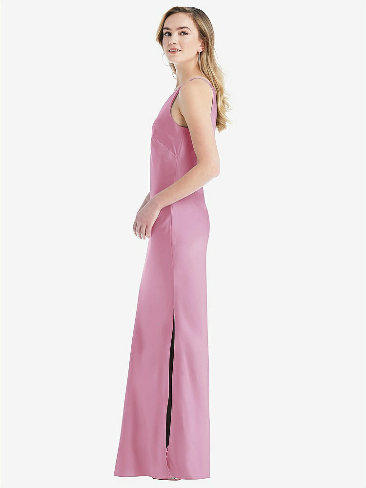 【NEW】【STYLE: 8209】ワンショルダー 非対称 マキシ スリップ ドレス【COLOR: Powder Pink】【SIZE: 00-30W】