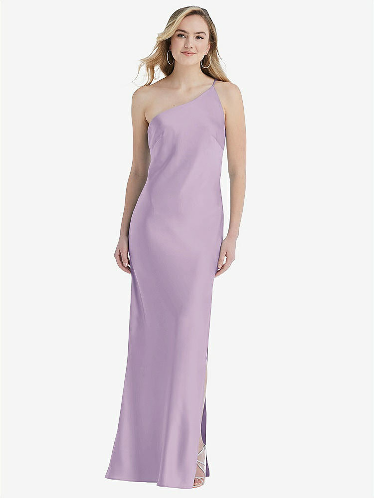 【NEW】【STYLE: 8209】ワンショルダー 非対称 マキシ スリップ ドレス【COLOR: Pale Purple】【SIZE: 00-30W】