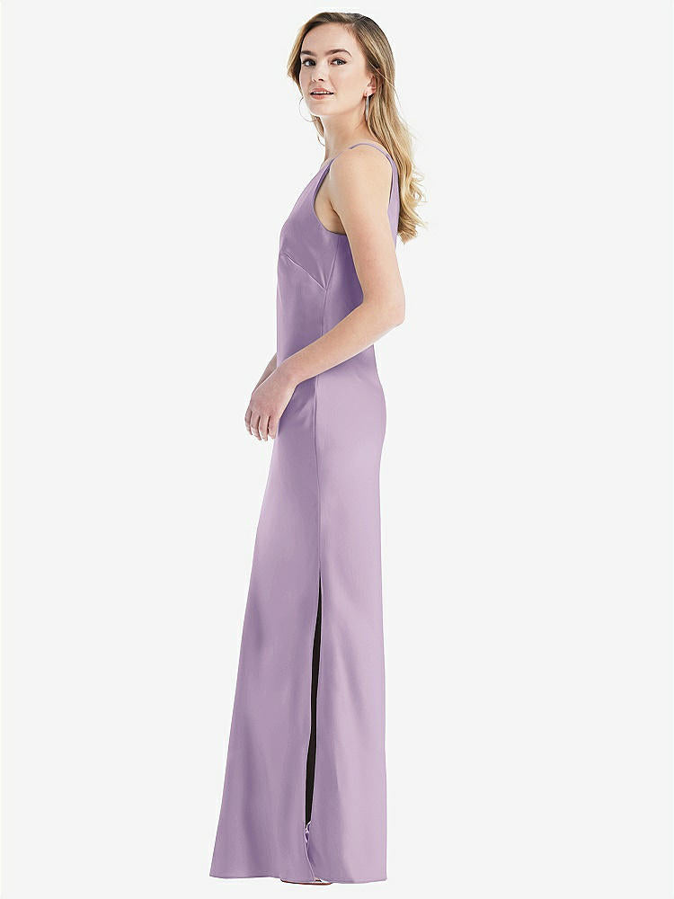 【NEW】【STYLE: 8209】ワンショルダー 非対称 マキシ スリップ ドレス【COLOR: Pale Purple】【SIZE: 00-30W】