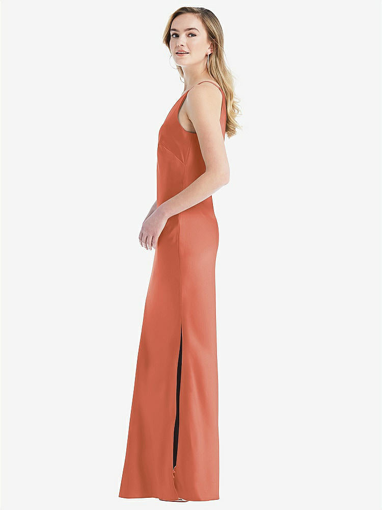 【NEW】【STYLE: 8209】ワンショルダー 非対称 マキシ スリップ ドレス【COLOR: Terracotta Copper】【SIZE: 00-30W】