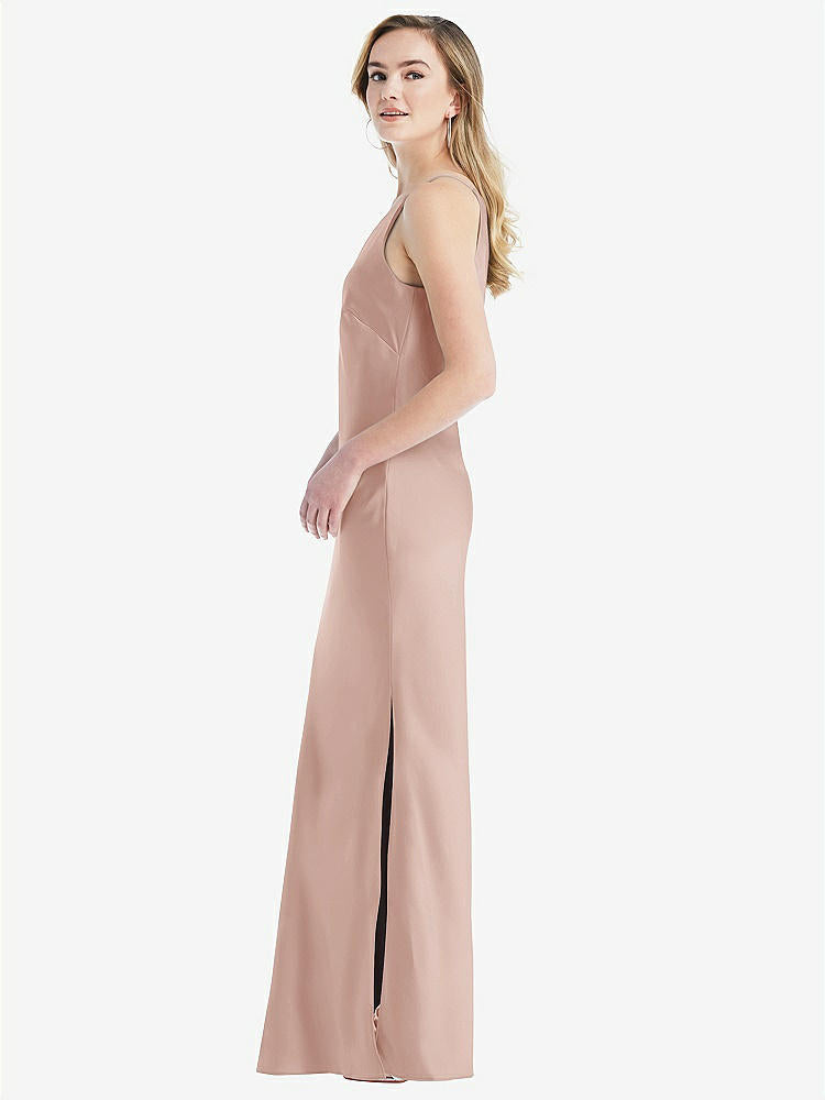 【NEW】【STYLE: 8209】ワンショルダー 非対称 マキシ スリップ ドレス【COLOR: Toasted Sugar】【SIZE: 00-30W】