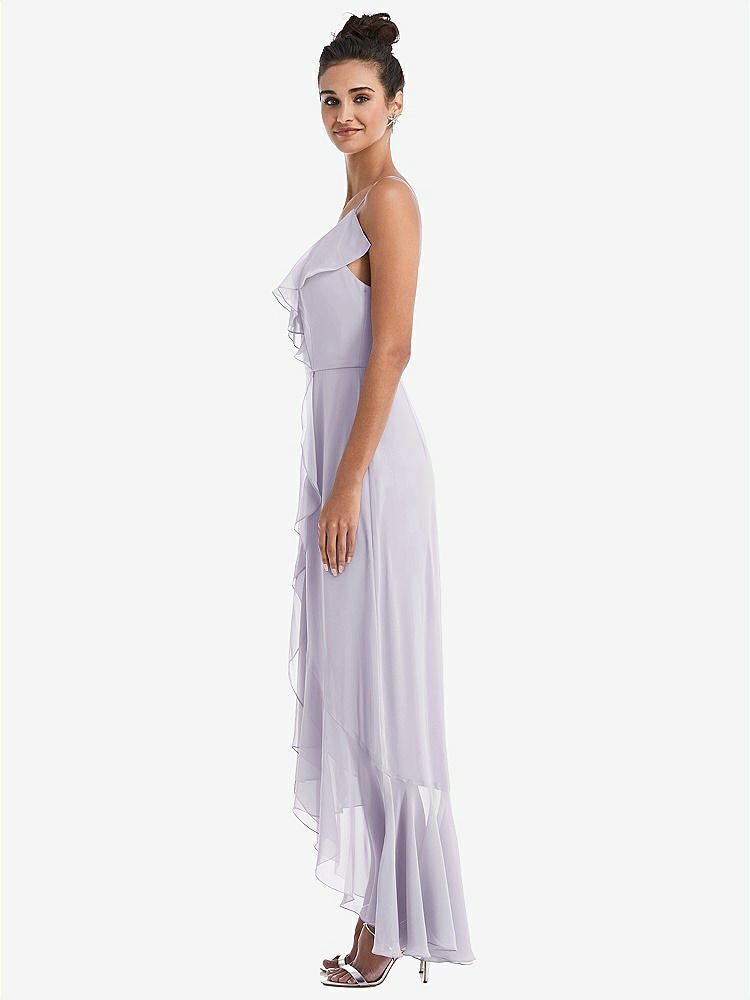 【NEW】【STYLE: TH040】Ruffle-Trimmed V-Neck High Low ラップ ドレス【COLOR: Moondance】【SIZE: 00-30W】