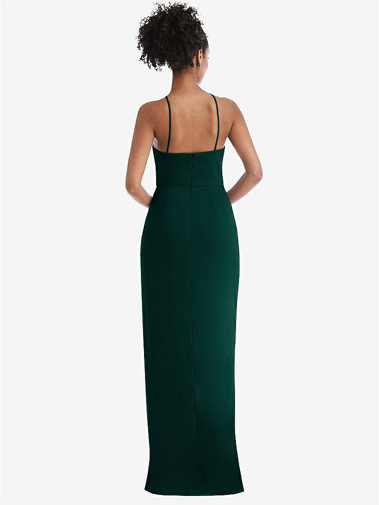 【NEW】【STYLE: TH044】ホルター ドレープ チューリップ スカート マキシ ドレス【COLOR: Evergreen】【SIZE: 00-30W】