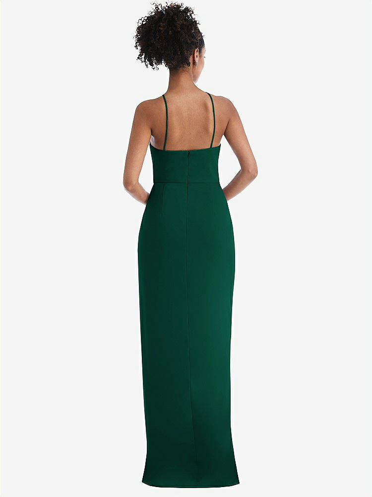 【NEW】【STYLE: TH044】ホルター ドレープ チューリップ スカート マキシ ドレス【COLOR: Hunter Green】【SIZE: 00-30W】