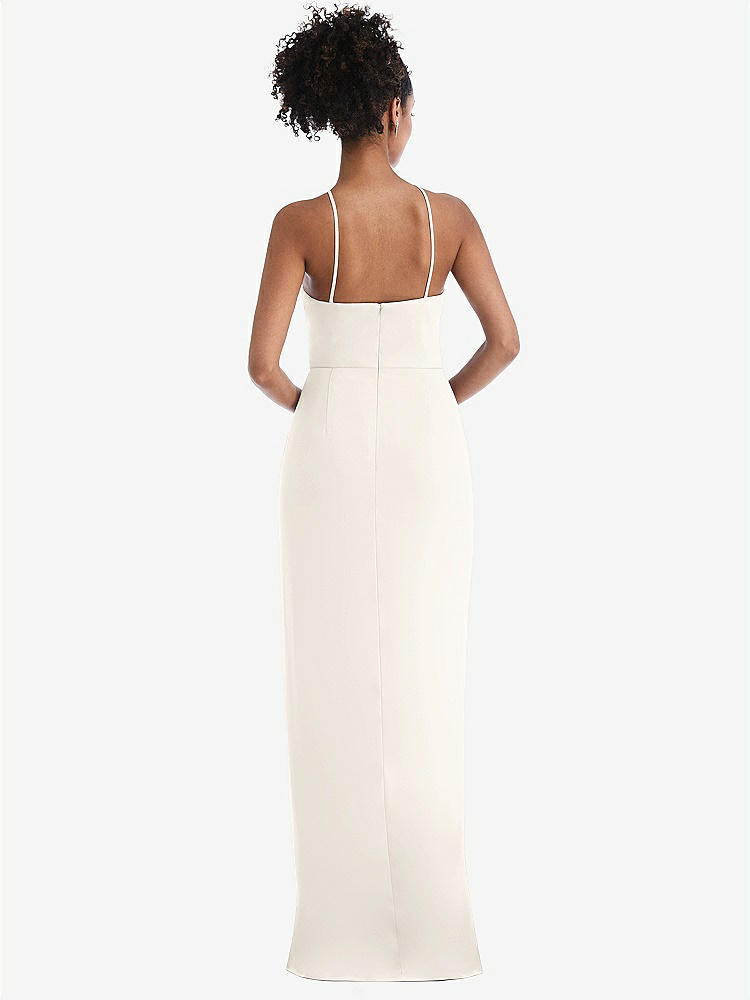 【NEW】【STYLE: TH044】ホルター ドレープ チューリップ スカート マキシ ドレス【COLOR: Ivory】【SIZE: 00-30W】