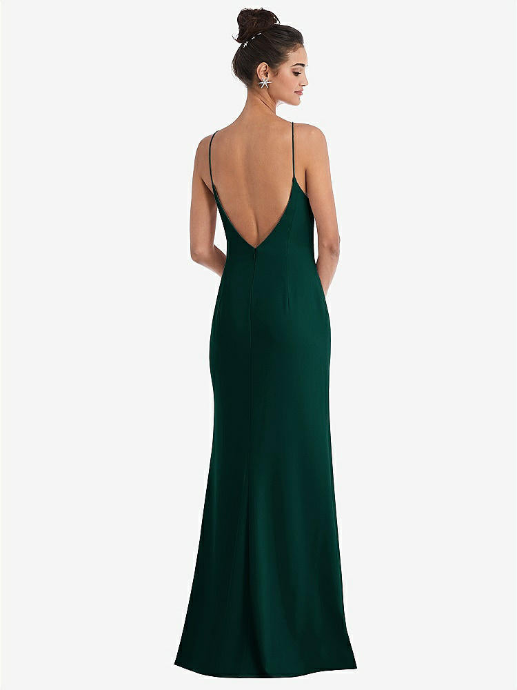 【NEW】【STYLE: TH047】オープンバック ハイネック ホルター トランペット ガウン【COLOR: Evergreen】【SIZE: 00-30W】