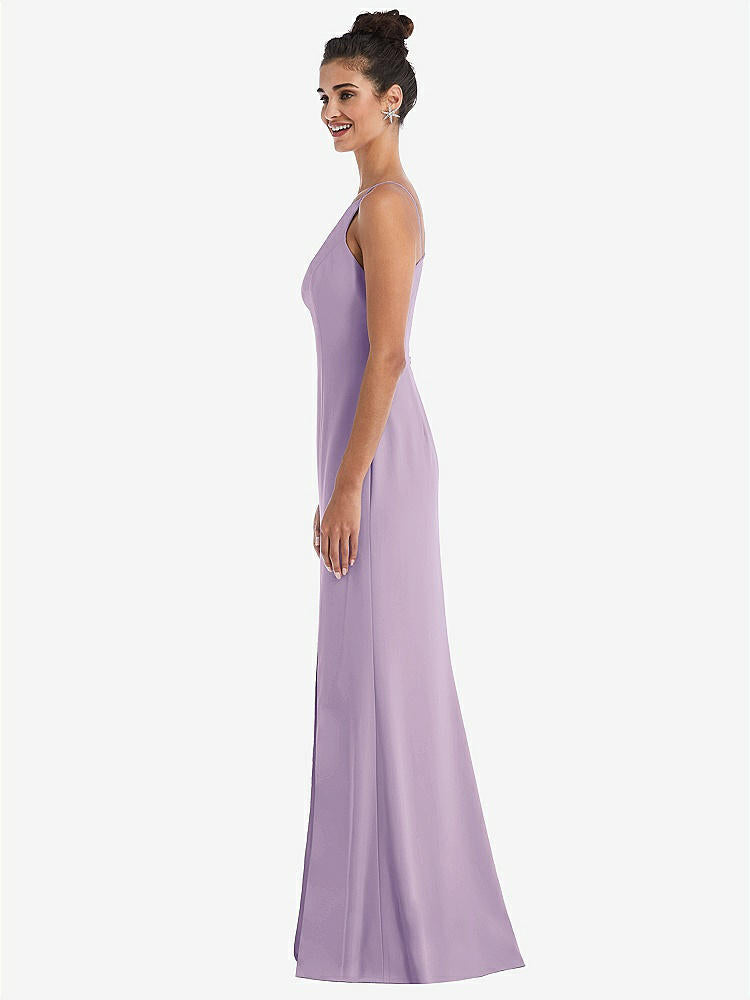 【NEW】【STYLE: TH047】オープンバック ハイネック ホルター トランペット ガウン【COLOR: Pale Purple】【SIZE: 00-30W】