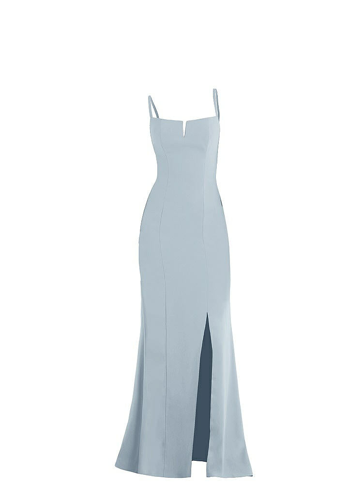 【NEW】【STYLE: TH049】ノッチ クレープ トランペット ガウン 前面 スリット【COLOR: Mist】【SIZE: 00-30W】