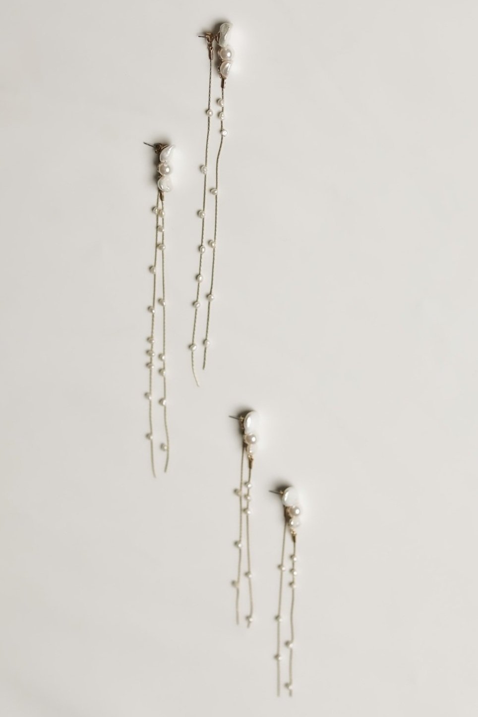 【A.B. ELLIE】 Freshwater Pearl Strands - Half ピアス/イヤリング