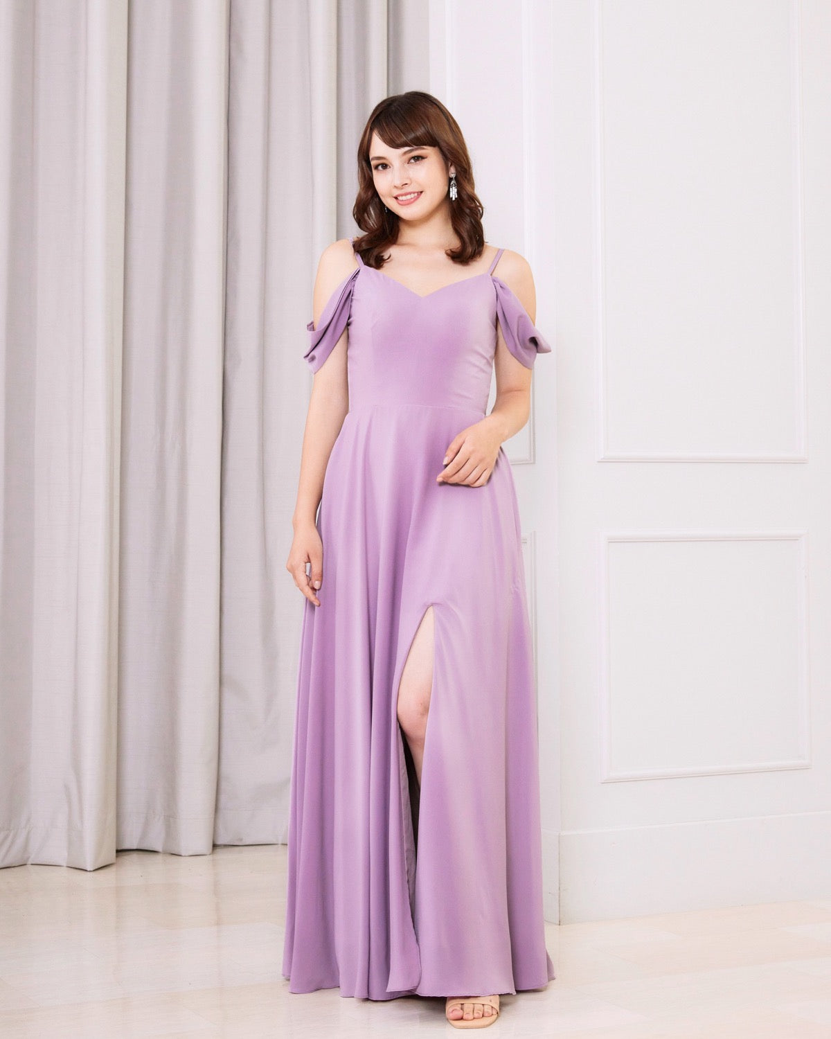 NV1016 2WAY オフショルダー ロングドレス