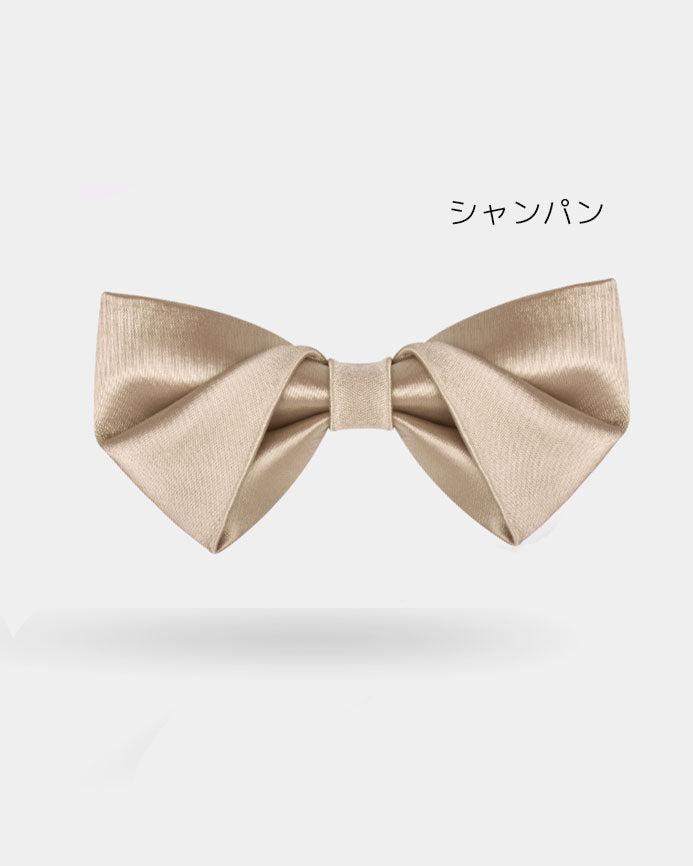 【お取り寄せ商品】サテン プリーツ 蝶ネクタイ 13色