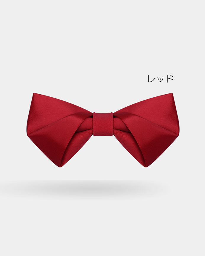 【お取り寄せ商品】サテン プリーツ 蝶ネクタイ 13色