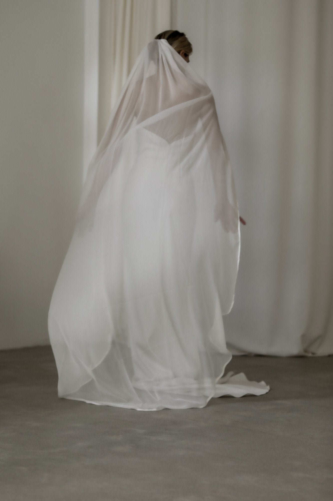 【新】【A.B. ELLIE】 Silk Chiffon Veil