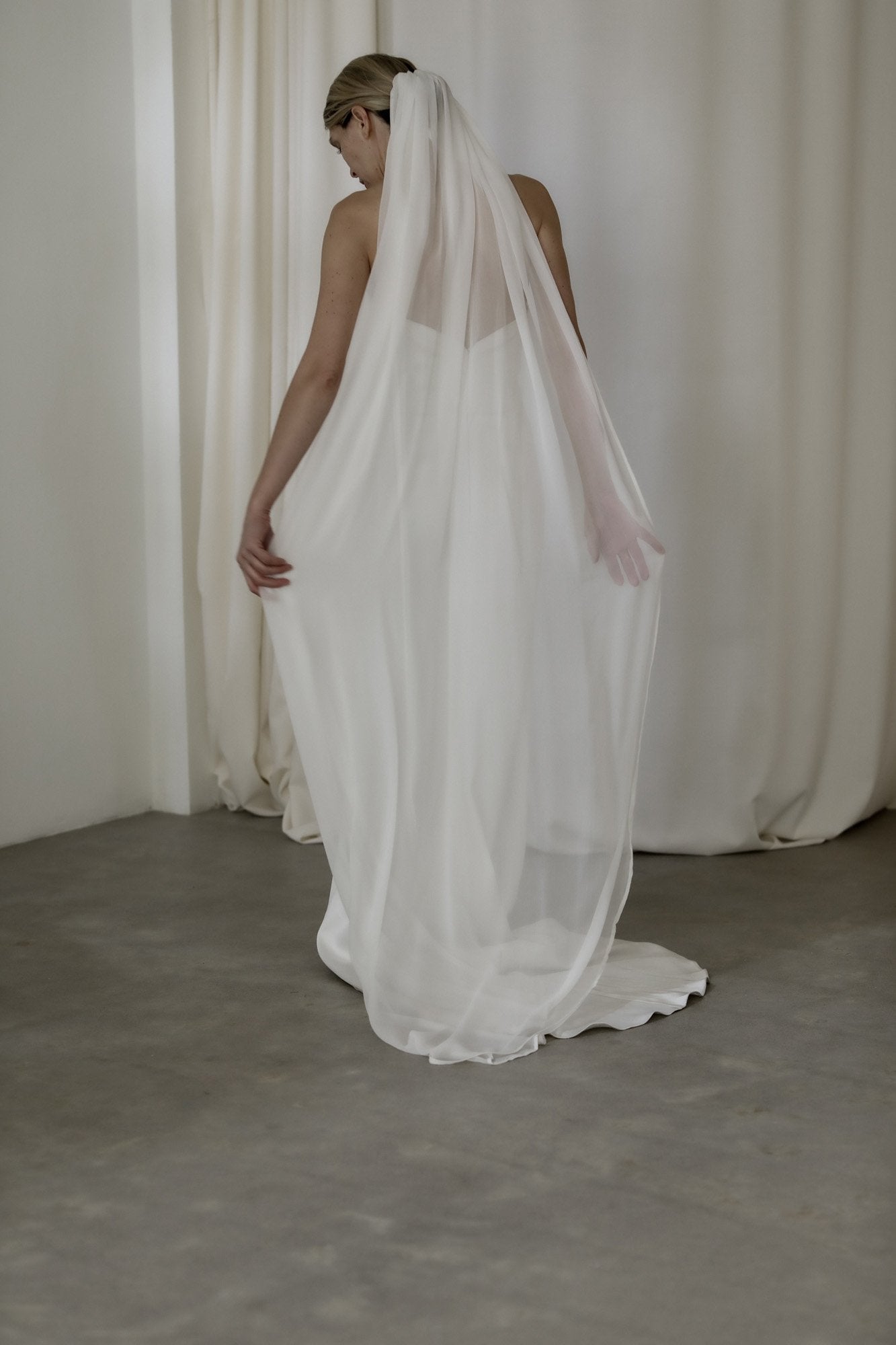 【新】【A.B. ELLIE】 Silk Chiffon Veil