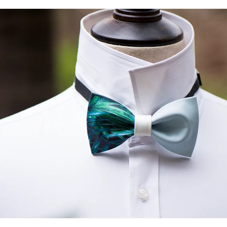 【お取り寄せ商品】ブルーパルム プリント 蝶ネクタイ