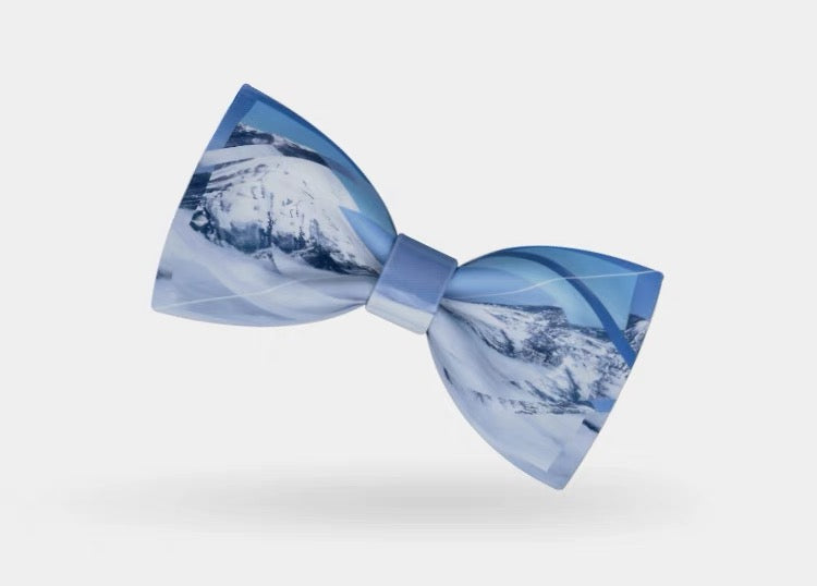 【お取り寄せ商品】アイスマウンテン 雪山プリント 蝶ネクタイ