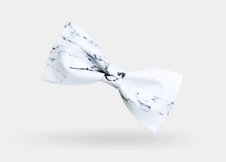 【お取り寄せ商品】マーブル 大理石柄 プリント 蝶ネクタイ 2色