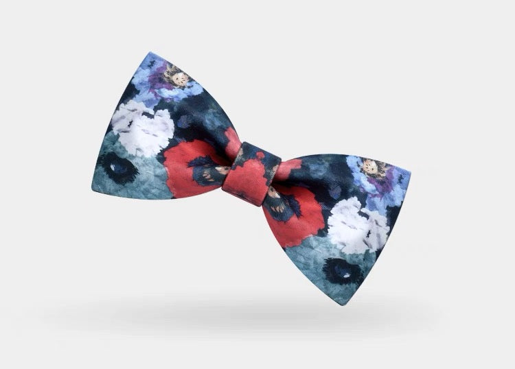 【お取り寄せ商品】パラディソ 花柄 プリント 蝶ネクタイ