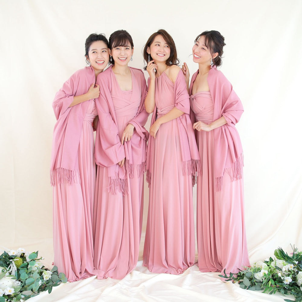 ブライズメイド ドレス 秋冬 大判ストール ショール 防寒 寒さ対策