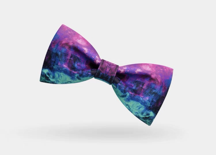 【お取り寄せ商品】パープルマジック プリント 蝶ネクタイ