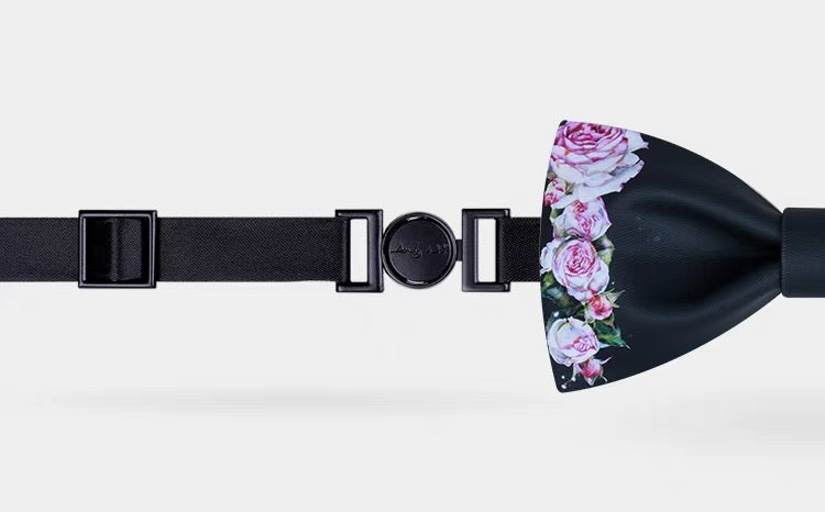 【お取り寄せ商品】ローズインザダーク プリント 蝶ネクタイ