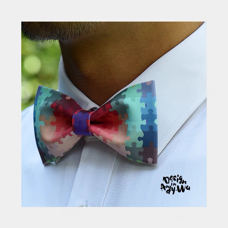 【お取り寄せ商品】パズル プリント 蝶ネクタイ