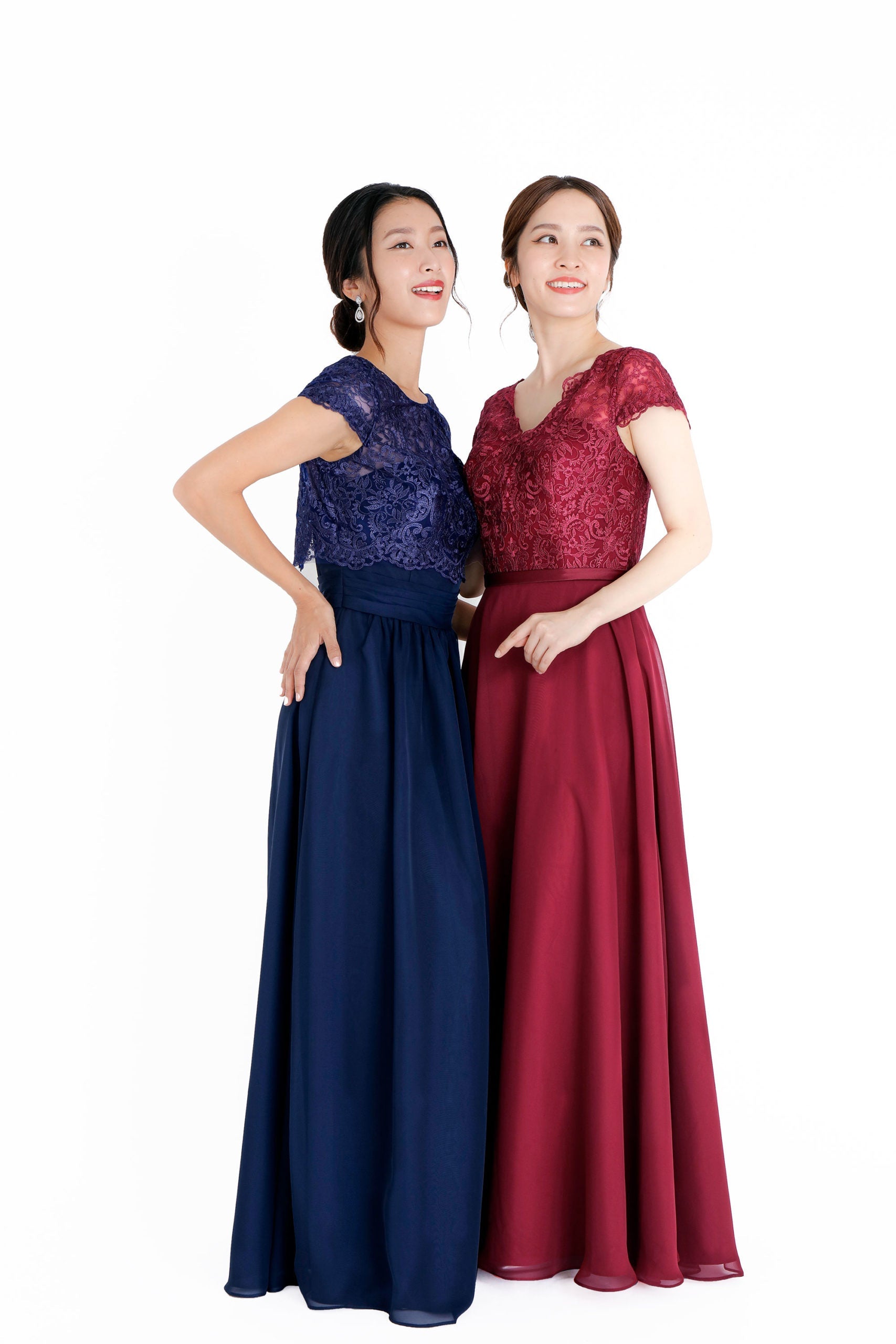 L723 Bridesmaid lace long dress 56 colors