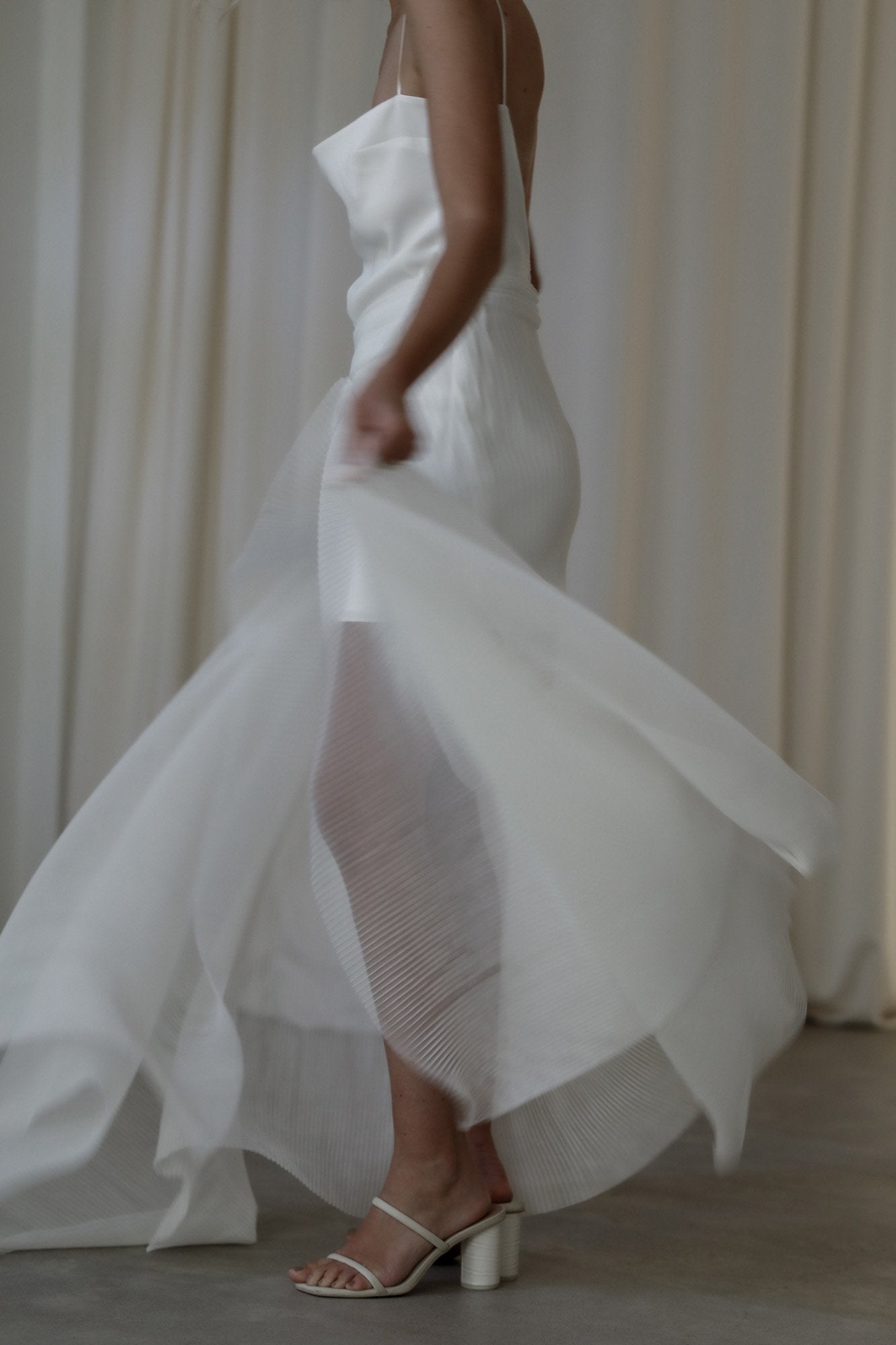 【新】【A.B. ELLIE】 Pleated Overskirt