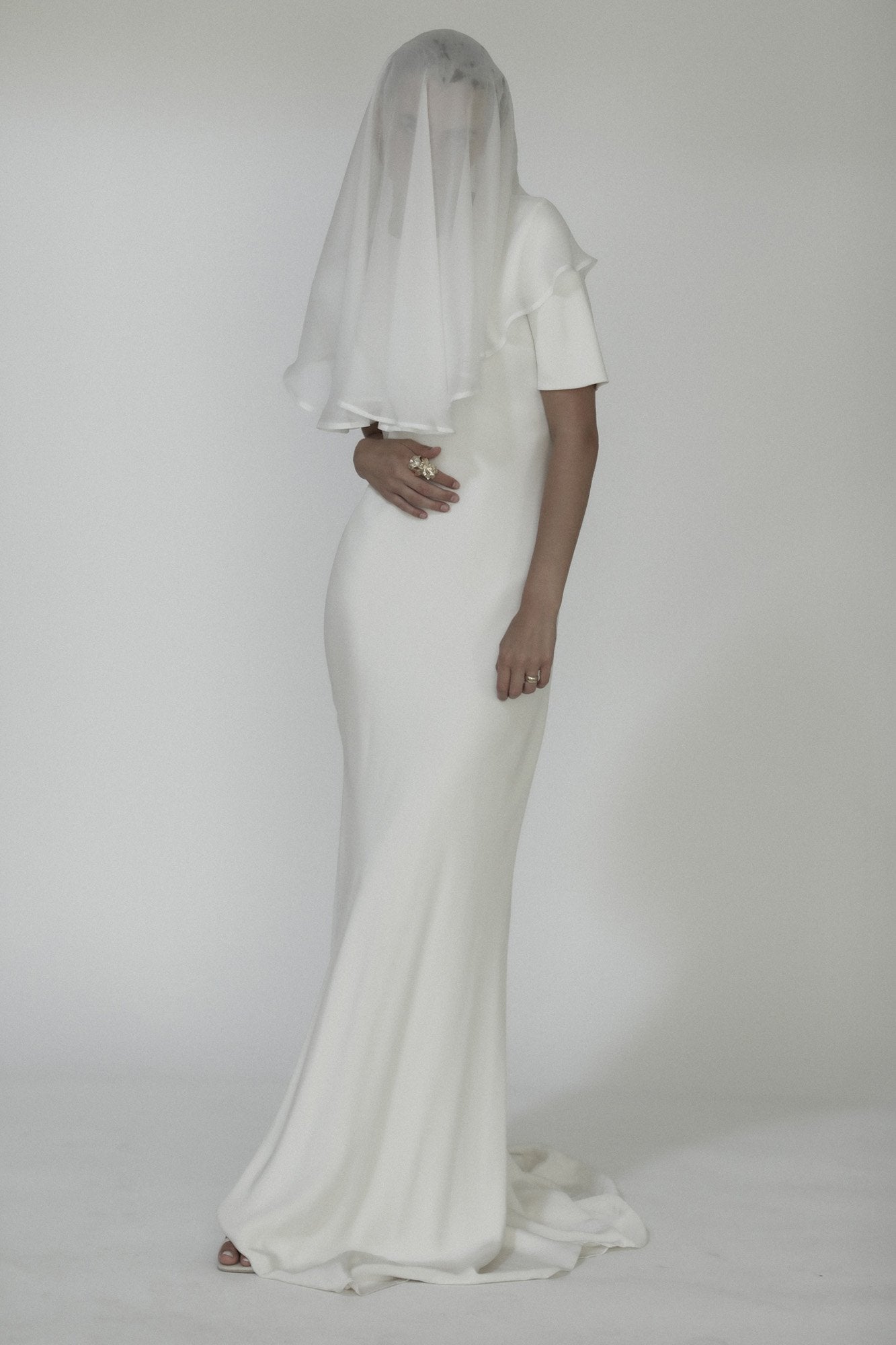 【新】【A.B. ELLIE】 Silk Chiffon Circlet Veil