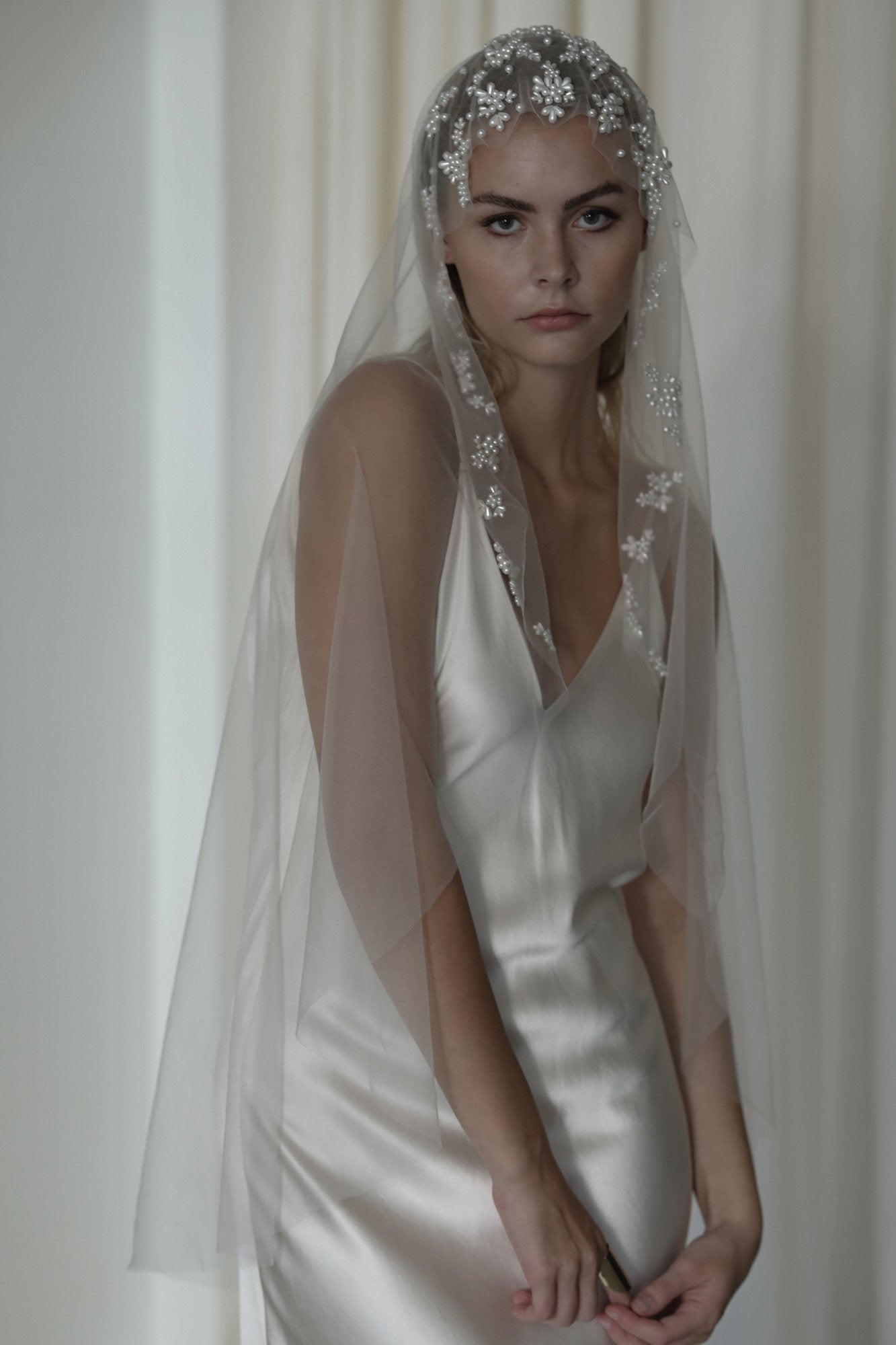 【新】【A.B. ELLIE】 Sonia Pearl Mantilla Veil