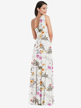 【NEW】【STYLE: 1561】ドレープ ワンショルダー マキシ ドレス スカーフ 弓【COLOR: Sky Blue】【SIZE: 00-30W】 - Butterfly Botanica Ivory その他1