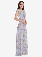 【NEW】【STYLE: 1561】ドレープ ワンショルダー マキシ ドレス スカーフ 弓【COLOR: Sky Blue】【SIZE: 00-30W】 - Butterfly Botanica Silver Dove その他4