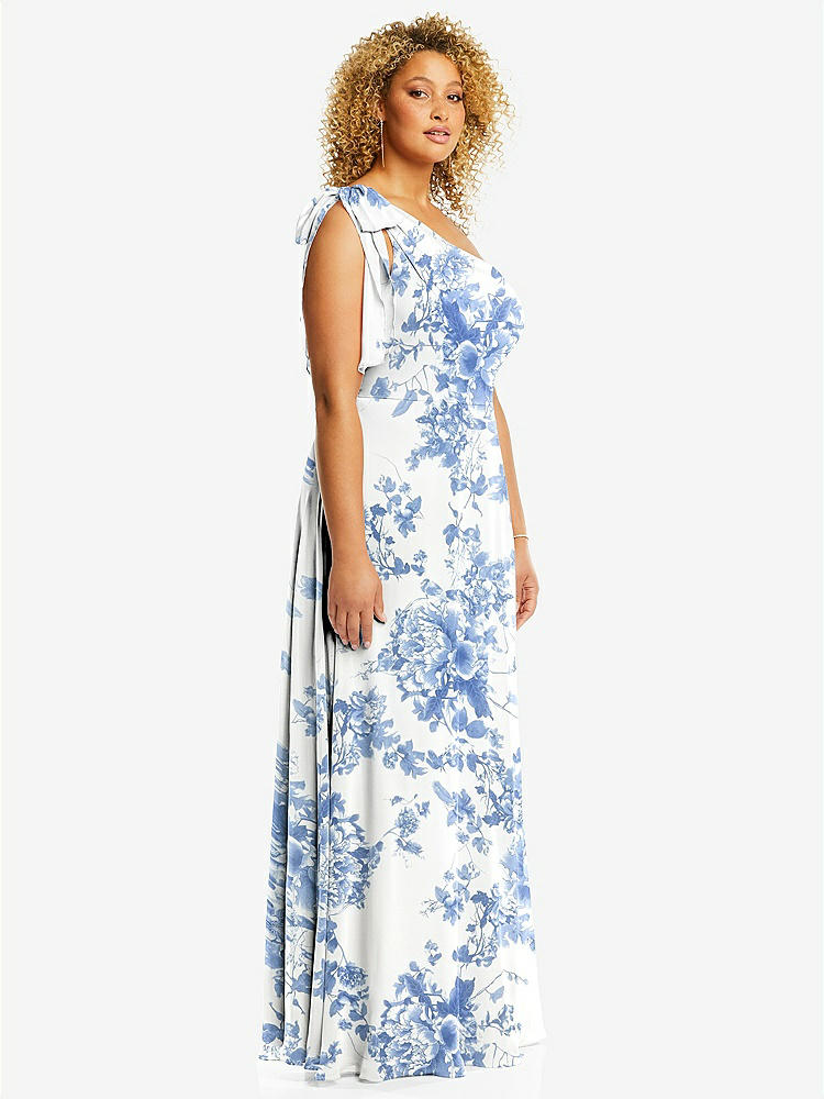 【NEW】【STYLE: 1561】ドレープ ワンショルダー マキシ ドレス スカーフ 弓【COLOR: Sky Blue】【SIZE: 00-30W】 - Cottage Rose Dusk Blue その他4