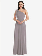 【NEW】【STYLE: 1561】ドレープ ワンショルダー マキシ ドレス スカーフ 弓【COLOR: Sky Blue】【SIZE: 00-30W】 - Cashmere Gray その他2