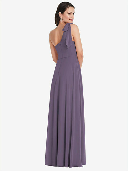 【NEW】【STYLE: 1561】ドレープ ワンショルダー マキシ ドレス スカーフ 弓【COLOR: Sky Blue】【SIZE: 00-30W】 - Lavender その他4