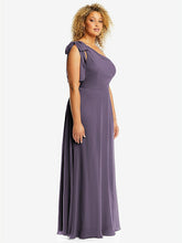 【NEW】【STYLE: 1561】ドレープ ワンショルダー マキシ ドレス スカーフ 弓【COLOR: Sky Blue】【SIZE: 00-30W】 - Lavender その他1