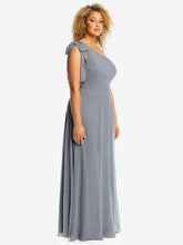 【NEW】【STYLE: 1561】ドレープ ワンショルダー マキシ ドレス スカーフ 弓【COLOR: Sky Blue】【SIZE: 00-30W】 - Platinum その他4