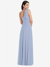 【NEW】【STYLE: 1561】ドレープ ワンショルダー マキシ ドレス スカーフ 弓【COLOR: Sky Blue】【SIZE: 00-30W】 - Sky Blue その他2