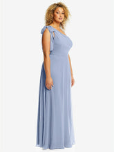 【NEW】【STYLE: 1561】ドレープ ワンショルダー マキシ ドレス スカーフ 弓【COLOR: Sky Blue】【SIZE: 00-30W】 - Sky Blue その他1