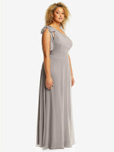 【NEW】【STYLE: 1561】ドレープ ワンショルダー マキシ ドレス スカーフ 弓【COLOR: Sky Blue】【SIZE: 00-30W】 - Taupe その他3